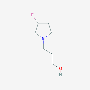 molecular formula C7H14FNO B2990161 3-(3-氟吡咯烷-1-基)丙醇 CAS No. 920003-05-0