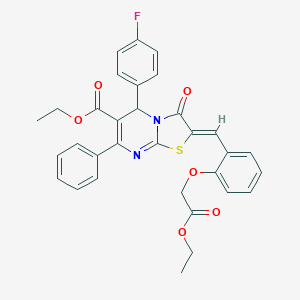 ethyl 2-[2-(2-ethoxy-2-oxoethoxy)benzylidene]-5-(4-fluorophenyl)-3-oxo-7-phenyl-2,3-dihydro-5H-[1,3]thiazolo[3,2-a]pyrimidine-6-carboxylate