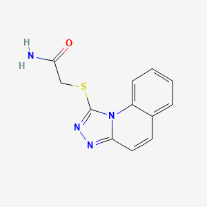 molecular formula C12H10N4OS B2990185 2-([1,2,4]三唑并[4,3-a]喹啉-1-基硫代)乙酰胺 CAS No. 667912-83-6