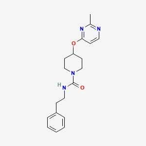 molecular formula C19H24N4O2 B2990188 4-((2-methylpyrimidin-4-yl)oxy)-N-phenethylpiperidine-1-carboxamide CAS No. 2097896-42-7