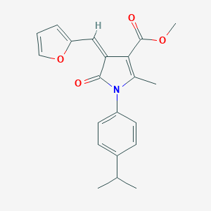 molecular formula C21H21NO4 B299019 methyl 4-(2-furylmethylene)-1-(4-isopropylphenyl)-2-methyl-5-oxo-4,5-dihydro-1H-pyrrole-3-carboxylate 
