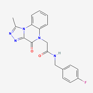 molecular formula C19H16FN5O2 B2990207 N-(4-fluorobenzyl)-2-(1-methyl-4-oxo-[1,2,4]triazolo[4,3-a]quinoxalin-5(4H)-yl)acetamide CAS No. 1357974-65-2