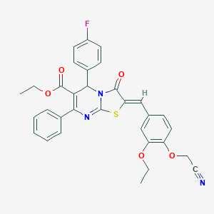 ethyl 2-[4-(cyanomethoxy)-3-ethoxybenzylidene]-5-(4-fluorophenyl)-3-oxo-7-phenyl-2,3-dihydro-5H-[1,3]thiazolo[3,2-a]pyrimidine-6-carboxylate