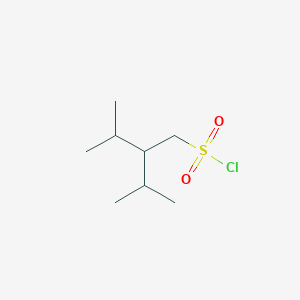 molecular formula C8H17ClO2S B2990217 3-Methyl-2-(propan-2-yl)butane-1-sulfonyl chloride CAS No. 1499471-75-8