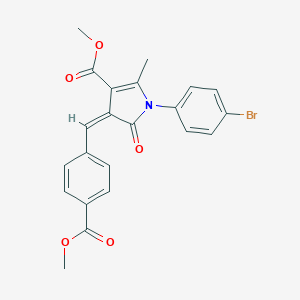 molecular formula C22H18BrNO5 B299023 methyl (4Z)-1-(4-bromophenyl)-4-[4-(methoxycarbonyl)benzylidene]-2-methyl-5-oxo-4,5-dihydro-1H-pyrrole-3-carboxylate 