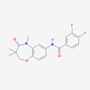 3,4-difluoro-N-(3,3,5-trimethyl-4-oxo-2,3,4,5-tetrahydrobenzo[b][1,4]oxazepin-7-yl)benzamide