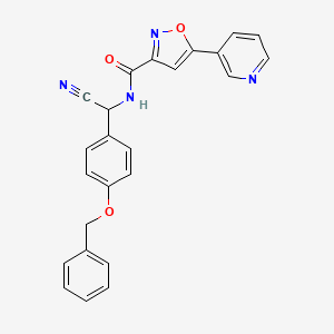 N-{[4-(benzyloxy)phenyl](cyano)methyl}-5-(pyridin-3-yl)-1,2-oxazole-3-carboxamide