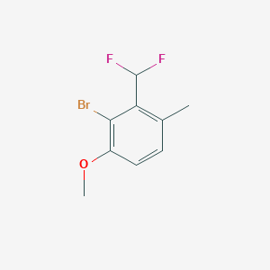 molecular formula C9H9BrF2O B2990243 2-Bromo-3-(difluoromethyl)-1-methoxy-4-methylbenzene CAS No. 2091610-22-7