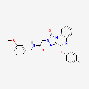 molecular formula C26H23N5O4 B2990247 N-(3-甲氧基苄基)-2-(1-氧代-4-(对甲苯氧基)-[1,2,4]三唑并[4,3-a]喹喔啉-2(1H)-基)乙酰胺 CAS No. 1189722-54-0