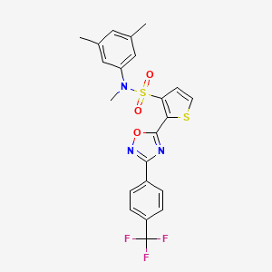 N-(3,5-dimethylphenyl)-N-methyl-2-{3-[4-(trifluoromethyl)phenyl]-1,2,4-oxadiazol-5-yl}thiophene-3-sulfonamide