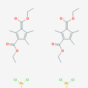 molecular formula C28H38Cl4O8Rh2 B2990249 [1,3-双(乙氧羰基)-2,4,5-三甲基环戊二烯-1-基]铑(III) 二氯化物二聚体 CAS No. 1352745-18-6