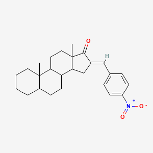 (E)-10,13-dimethyl-16-(4-nitrobenzylidene)tetradecahydro-1H-cyclopenta[a]phenanthren-17(2H)-one
