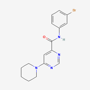 molecular formula C16H17BrN4O B2990269 N-(3-bromophenyl)-6-(piperidin-1-yl)pyrimidine-4-carboxamide CAS No. 1898590-71-0