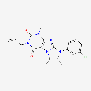 3-allyl-8-(3-chlorophenyl)-1,6,7-trimethyl-1H-imidazo[2,1-f]purine-2,4(3H,8H)-dione