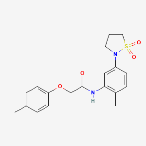 molecular formula C19H22N2O4S B2990275 N-(5-(1,1-dioxidoisothiazolidin-2-yl)-2-methylphenyl)-2-(p-tolyloxy)acetamide CAS No. 950474-57-4