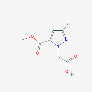 molecular formula C8H10N2O4 B2990278 2-(5-甲氧羰基-3-甲基吡唑-1-基)乙酸 CAS No. 1552568-38-3
