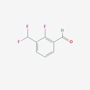 molecular formula C8H5F3O B2990287 3-(Difluoromethyl)-2-fluorobenzaldehyde CAS No. 1379207-13-2