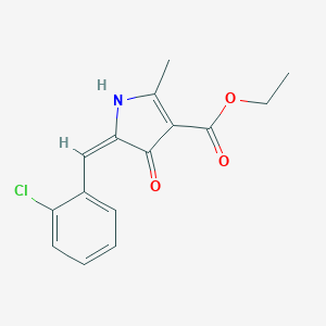 molecular formula C15H14ClNO3 B299030 ethyl (5E)-5-[(2-chlorophenyl)methylidene]-2-methyl-4-oxo-1H-pyrrole-3-carboxylate 