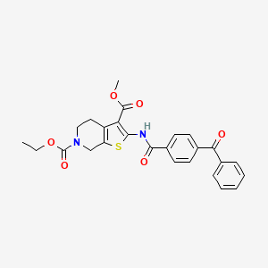 6-ethyl 3-methyl 2-(4-benzoylbenzamido)-4,5-dihydrothieno[2,3-c]pyridine-3,6(7H)-dicarboxylate