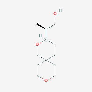 molecular formula C12H22O3 B2990304 (2S)-2-(2,9-Dioxaspiro[5.5]undecan-3-yl)propan-1-ol CAS No. 2248212-82-8