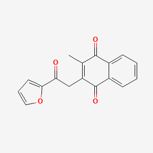 molecular formula C17H12O4 B2990309 2-[2-(2-Furyl)-2-oxoethyl]-3-methylnaphthoquinone CAS No. 130836-95-2