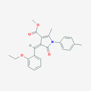 molecular formula C23H23NO4 B299031 methyl 4-(2-ethoxybenzylidene)-2-methyl-1-(4-methylphenyl)-5-oxo-4,5-dihydro-1H-pyrrole-3-carboxylate 