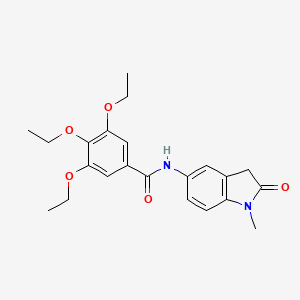 3,4,5-triethoxy-N-(1-methyl-2-oxoindolin-5-yl)benzamide