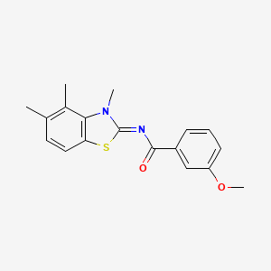 molecular formula C18H18N2O2S B2990318 (E)-3-methoxy-N-(3,4,5-trimethylbenzo[d]thiazol-2(3H)-ylidene)benzamide CAS No. 1005993-44-1