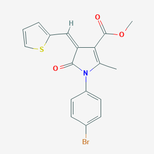 molecular formula C18H14BrNO3S B299032 methyl 1-(4-bromophenyl)-2-methyl-5-oxo-4-(2-thienylmethylene)-4,5-dihydro-1H-pyrrole-3-carboxylate 