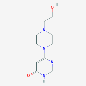 molecular formula C10H16N4O2 B2990327 4-[4-(2-羟乙基)哌嗪-1-基]-1H-嘧啶-6-酮 CAS No. 1592035-21-6