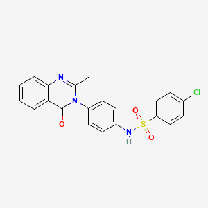 4-chloro-N-(4-(2-methyl-4-oxoquinazolin-3(4H)-yl)phenyl)benzenesulfonamide