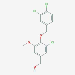 {3-Chloro-4-[(3,4-dichlorobenzyl)oxy]-5-methoxyphenyl}methanol