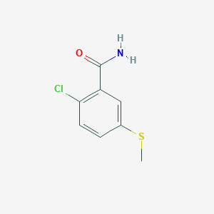 molecular formula C8H8ClNOS B2990342 2-氯-5-(甲硫基)苯甲酰胺 CAS No. 548456-77-5