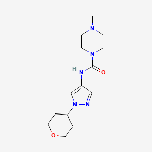 4-Methyl-N-[1-(oxan-4-YL)pyrazol-4-YL]piperazine-1-carboxamide