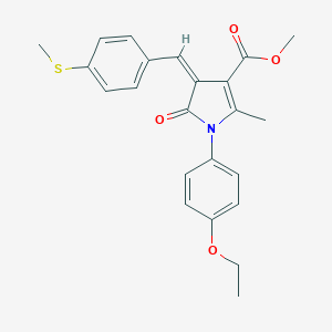 molecular formula C23H23NO4S B299038 methyl 1-(4-ethoxyphenyl)-2-methyl-4-[4-(methylsulfanyl)benzylidene]-5-oxo-4,5-dihydro-1H-pyrrole-3-carboxylate 