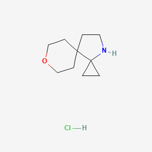 molecular formula C10H18ClNO B2990384 7-Oxa-12-azadispiro[2.0.54.33]dodecane;hydrochloride CAS No. 2260937-02-6