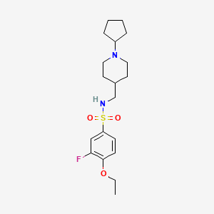 N-((1-cyclopentylpiperidin-4-yl)methyl)-4-ethoxy-3-fluorobenzenesulfonamide