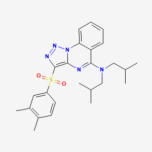3-[(3,4-dimethylphenyl)sulfonyl]-N,N-diisobutyl[1,2,3]triazolo[1,5-a]quinazolin-5-amine