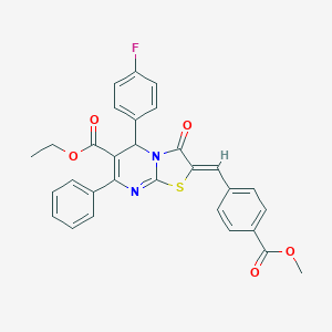 ethyl 5-(4-fluorophenyl)-2-[4-(methoxycarbonyl)benzylidene]-3-oxo-7-phenyl-2,3-dihydro-5H-[1,3]thiazolo[3,2-a]pyrimidine-6-carboxylate