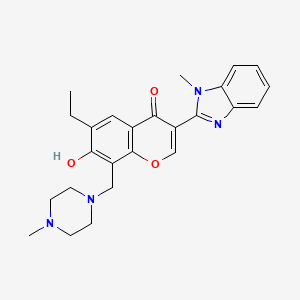 6-ethyl-7-hydroxy-3-(1-methyl-1H-benzimidazol-2-yl)-8-[(4-methyl-1-piperazinyl)methyl]-4H-chromen-4-one