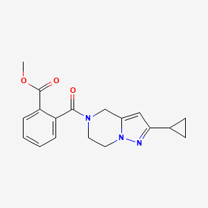 Methyl 2-(2-cyclopropyl-4,5,6,7-tetrahydropyrazolo[1,5-a]pyrazine-5-carbonyl)benzoate