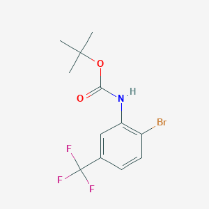 molecular formula C12H13BrF3NO2 B2990421 Tert-butyl 2-bromo-5-(trifluoromethyl)phenylcarbamate CAS No. 384793-21-9