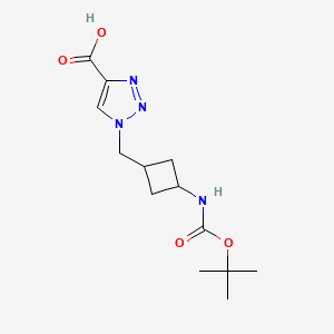 1-[[3-[(2-Methylpropan-2-yl)oxycarbonylamino]cyclobutyl]methyl]triazole-4-carboxylic acid