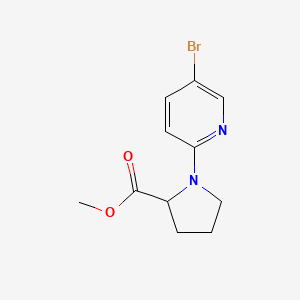 molecular formula C11H13BrN2O2 B2990426 Methyl (5-bromopyridin-2-yl)prolinate CAS No. 1415655-80-9