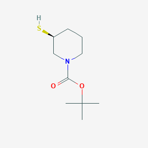 molecular formula C10H19NO2S B2990430 (S)-3-Mercapto-piperidine-1-carboxylic acid tert-butyl ester CAS No. 610285-62-6