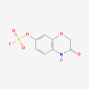 molecular formula C8H6FNO5S B2990431 7-Fluorosulfonyloxy-3-oxo-4H-1,4-benzoxazine CAS No. 2411296-72-3