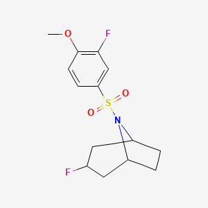 3-Fluoro-8-(3-fluoro-4-methoxybenzenesulfonyl)-8-azabicyclo[3.2.1]octane