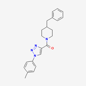 molecular formula C22H24N4O B2990449 N-(3-氟苯基)-4-[(4-异丙基-2,3-二氧代哌嗪-1-基)甲基]苯甲酰胺 CAS No. 951611-51-1