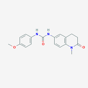 molecular formula C18H19N3O3 B2990452 1-(4-Methoxyphenyl)-3-(1-methyl-2-oxo-1,2,3,4-tetrahydroquinolin-6-yl)urea CAS No. 1171866-30-0