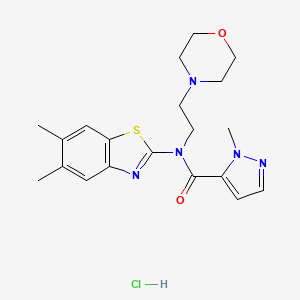 N-(5,6-dimethylbenzo[d]thiazol-2-yl)-1-methyl-N-(2-morpholinoethyl)-1H-pyrazole-5-carboxamide hydrochloride